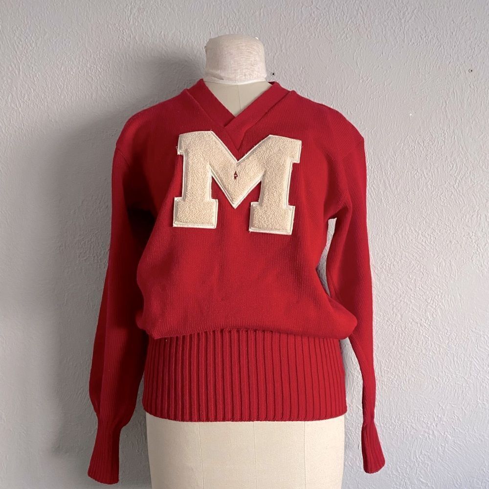 Vintage 60’s The Cincinnati Athletic Goods Co Letterman Sweater Knit Size M